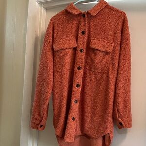 Wild Fable Vibrant Orange Textured Jacket